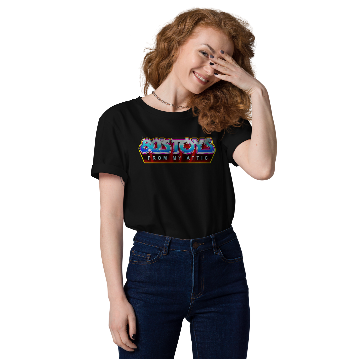 woman wearing Masters of the Attic Tee